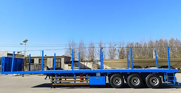 3-Achs-Flachbett-Sattelanhänger für den Gütertransport