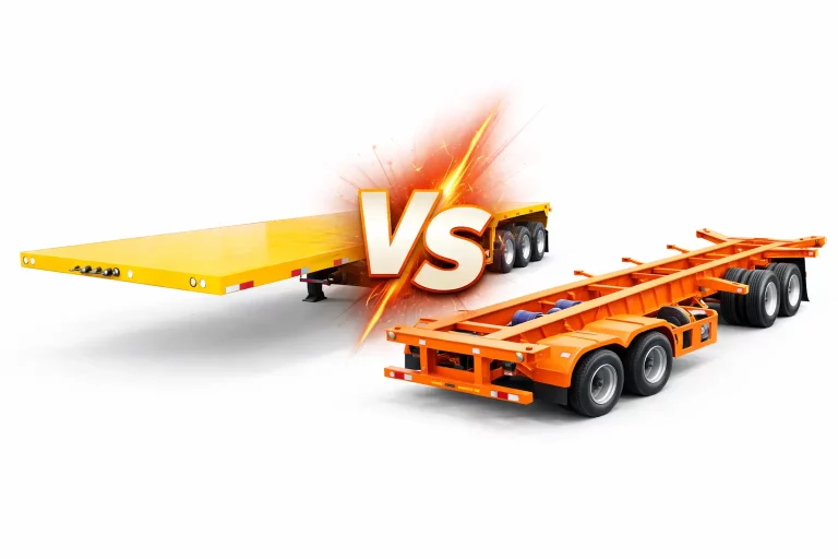 Pritschenwagen vs. Skelettanhänger: Was ist besser für den Containertransport?
